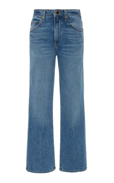Khaite Vivian Cropped Flared Jeans In Medium Wash