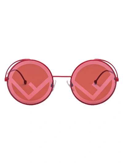 Fendi Women's Ff0343sc9a0l Red Metal Sunglasses