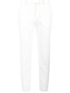 Altuzarra Henri Crepe Cigarette-fit Trousers In Optic White