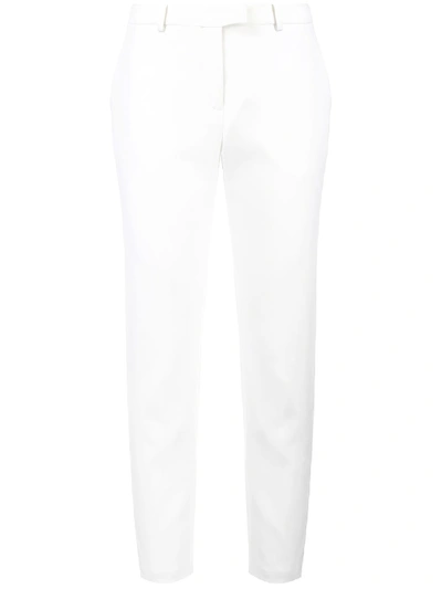 Altuzarra Henri Crepe Cigarette-fit Trousers In Optic White