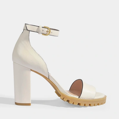 Stuart Weitzman | Winona Platforms Sandals In Cream Dress Nappa Leather