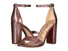 Sam Edelman , Cameo Pink Soft Crinkle Metallic Leather/kid Suede Leather