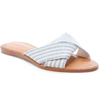 1.state Travor Slide Sandal In Blue Leather