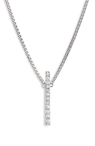 Nadri Ripple Bar Necklace In Silver