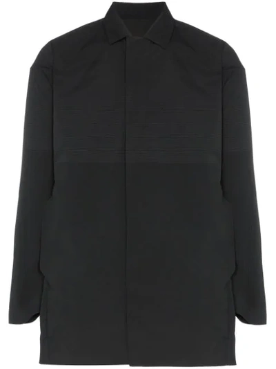 Descente Black Concealed Zip Front Coat