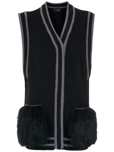 Andrea Bogosian Knitted Waistcoat In Black