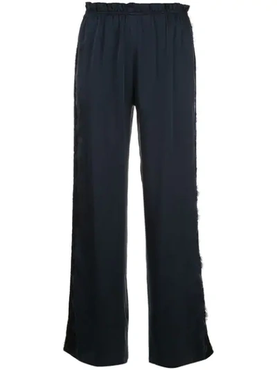 Icons Camelia Lace Stripe Trousers In Blue
