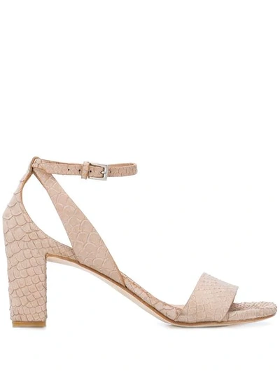 Del Carlo Chunky Heel Sandals In Neutrals