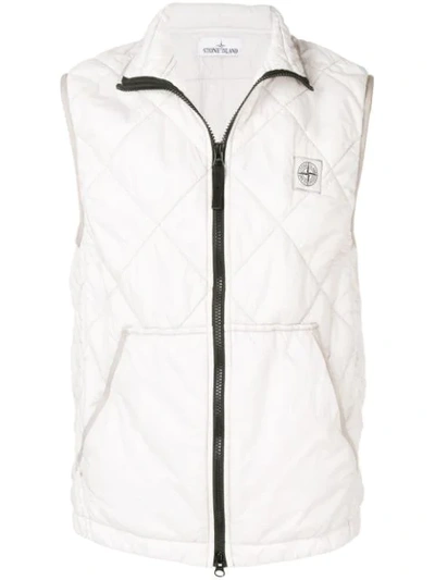 Stone Island Quilted Gilet In Neutrals