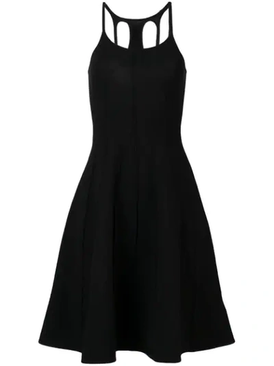 Dsquared2 Pleated Mini Dress In Black|nero