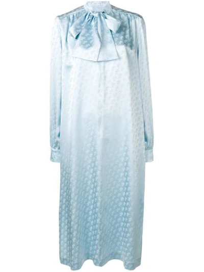 saks potts blue silk dress Saks Potts
