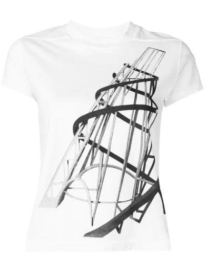 Rick Owens Drkshdw Graphic Print T-shirt In White