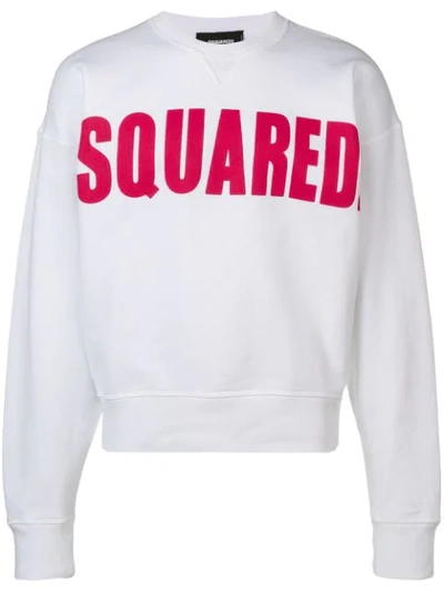 Dsquared2 Big Logo Sweatshirt In White