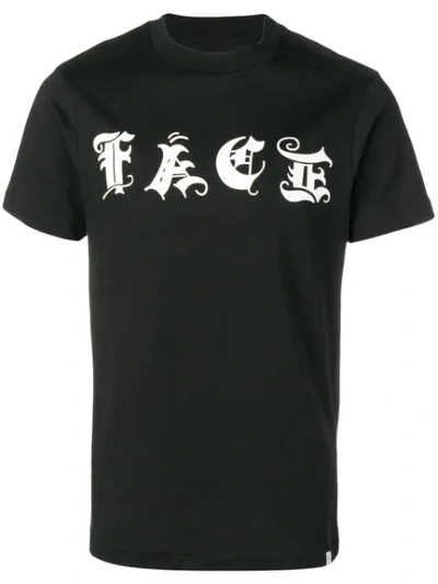 Facetasm Logo Print T-shirt In Black