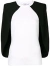 Givenchy Two Tone Cape Blouse In White