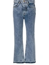 Victoria Victoria Beckham High-waisted Cropped Jeans - Blue