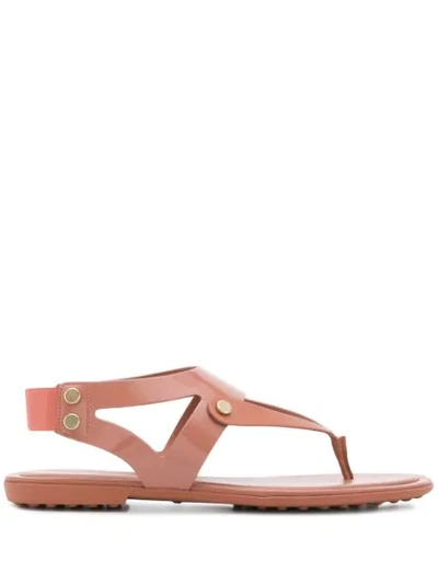 Tod's Thong Sandals In Pink