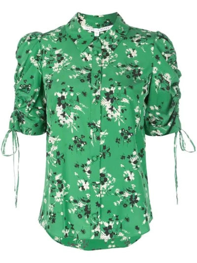Veronica Beard Floral Print Shirt In Green