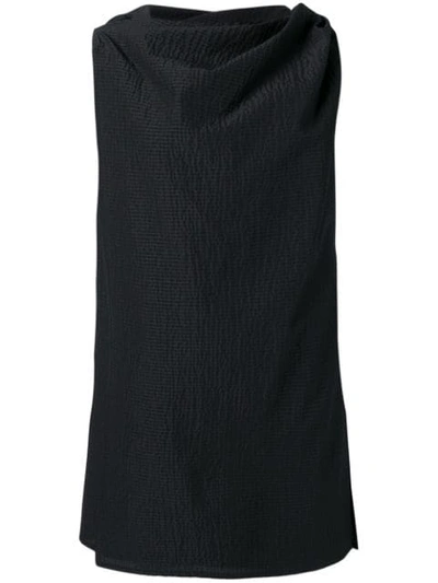 Rick Owens Draped Mini Dress In Black