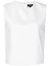 Theory Bouclé Sleeveless Top In White