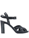 Del Carlo High-heeled Strappy Sandals In Black
