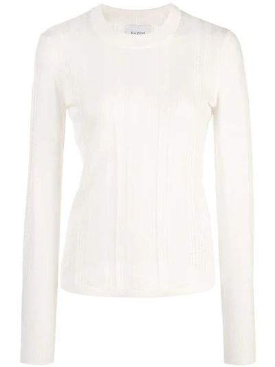 Barrie Fine Knit Top In White