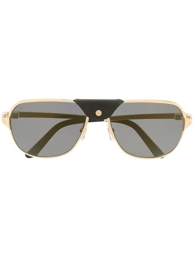 Cartier Santos De  Sunglasses In Gold