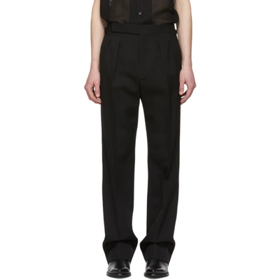Saint Laurent Pleated Tailored Trousers In 1000 Black