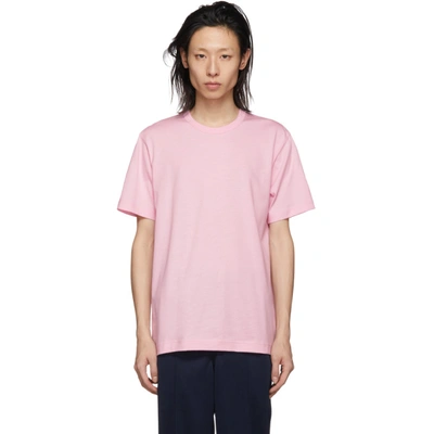 Comme Des Garçons Shirt Comme Des Garcons Shirt Pink Logo T-shirt In 3 Pink