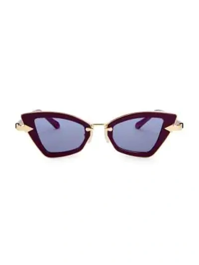 Karen Walker 46mm Angular Cat Eye Sunglasses In Ultra Violet