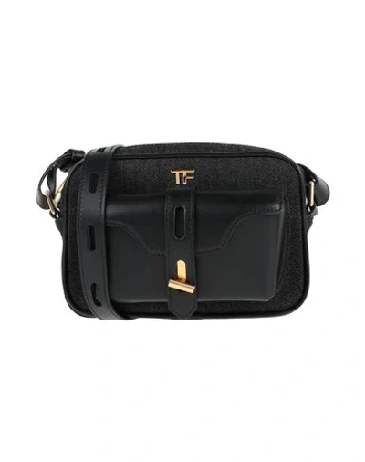 Tom Ford Leather T Twist Camera Bag In Black