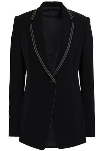 Brunello Cucinelli Bead-embellished Crepe Blazer In Black