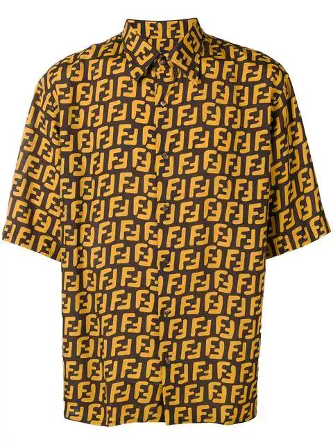 Fendi Allover Printed Bowling Shirt In 