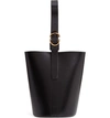 Trademark Small Leather Bucket Bag - Black