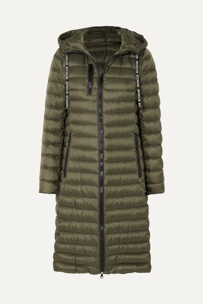 Moncler Suvetter Quilted Feather Down Coat In Army Green