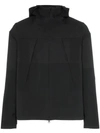 Descente Perforated Schematech Hooded Jacket In Black