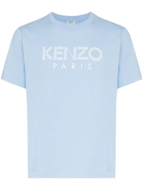 white and blue kenzo shirt