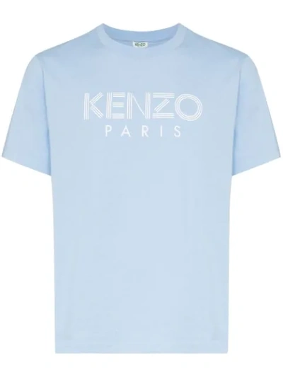Kenzo Paris Logo T-shirt In Blue | ModeSens