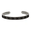 Gucci Engraved Burnished Sterling Silver Cuff