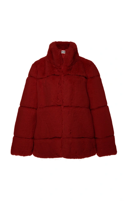 Apparis Sarah Faux-fur Jacket In Red