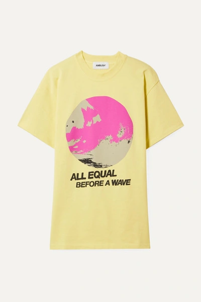 Ambush All Equal Printed Cotton-jersey T-shirt In Yellow