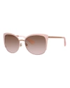 Kate Spade 'genice' 57mm Cat-eye Sunglasses - Pink/ Gold