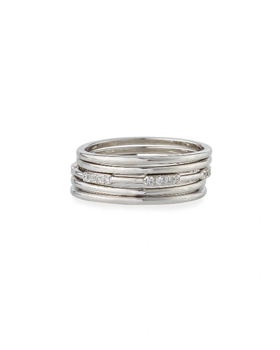Freida Rothman Radiance 5 Stack Ring In Silver
