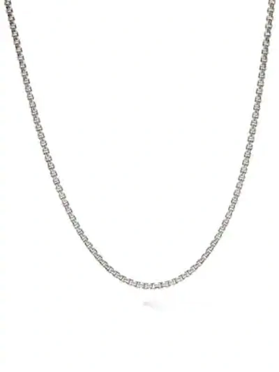 David Yurman Baby Box Chain Necklace In Silver Gold