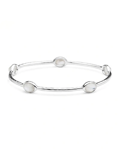 Ippolita Women's Rock Candy Sterling Silver & Mother-of-pearl 5-station Bangle Bracelet In White/silver