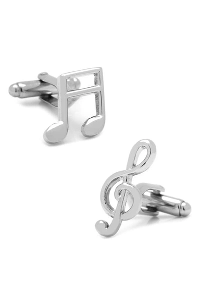 Cufflinks Inc. Music Note Treble Clef Cufflinks In Silver