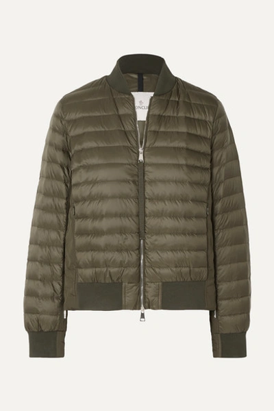 Moncler Rome Down-filled Bomber Jacket In Army Green