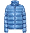 Moncler Copenhague High-neck Down-filled Coat In Blue