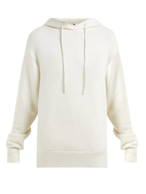 Extreme Cashmere No. 90 Stretch-cashmere Hooded Sweater In Cream | ModeSens