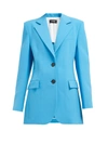 Kwaidan Editions Single-breasted Double-faced Crepe Blazer In Blue